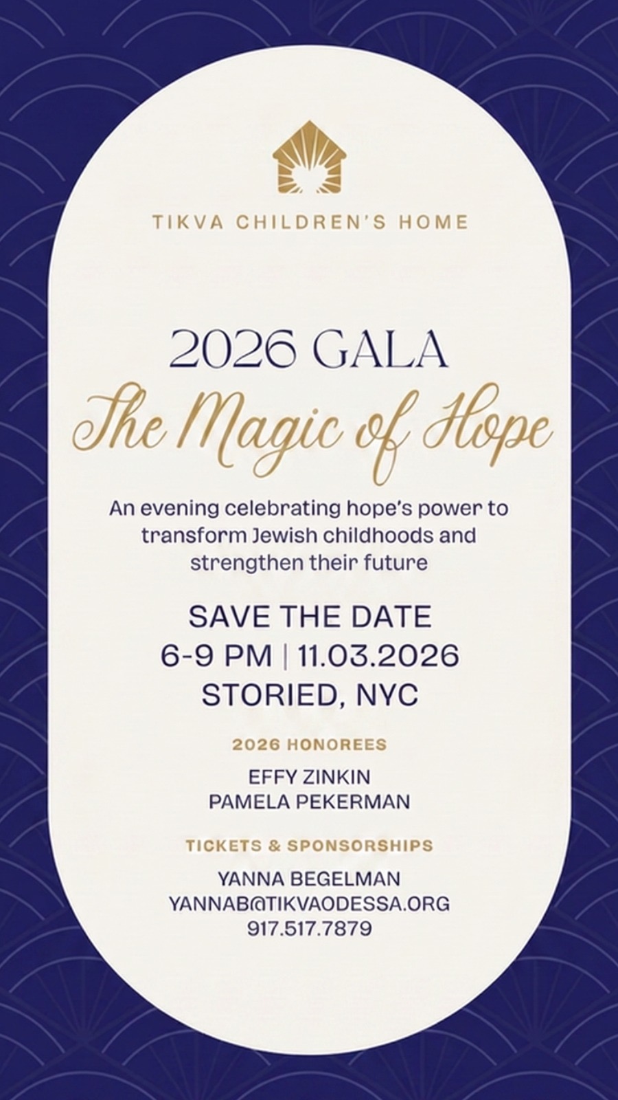 2026 Gala — The Magic of Hope save the date