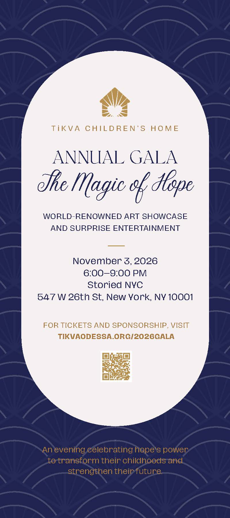 2026 Gala — The Magic of Hope save the date